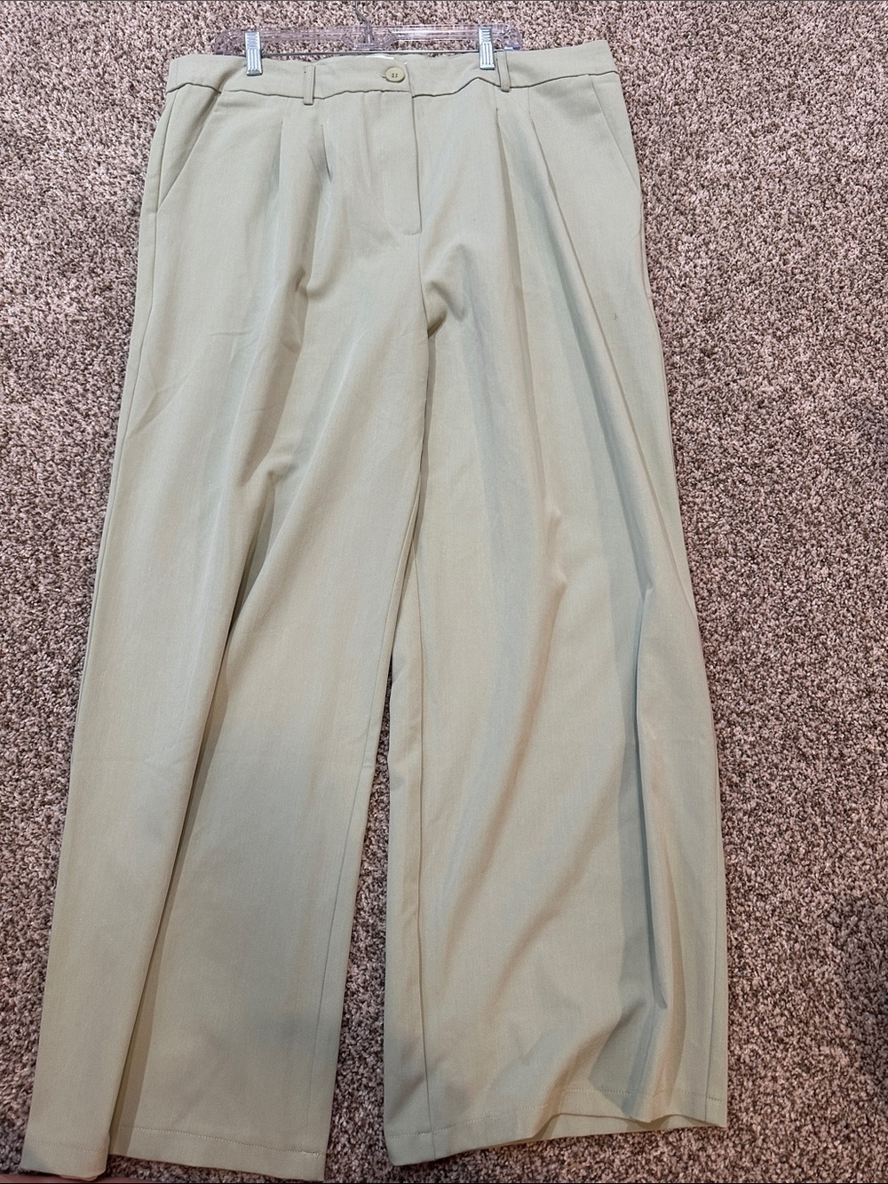 Princess Polly Wide Leg Pants in Light Sage